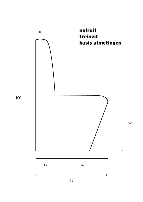 Horecabank - treinzit afmetingen 1